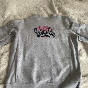 Urban Outfitters Gray Sweatshirt with Pink and Black Graphic